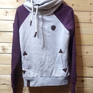 Naketano So Ein Otto II Hoodie Oatmeal & Bordeaux Size Small